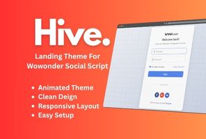 Hive Landing Theme For Wowonder Social Script