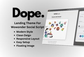 Dope Landing Theme For Wowonder Social Script