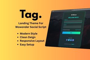 Tag Landing Theme For Wowonder Social Script